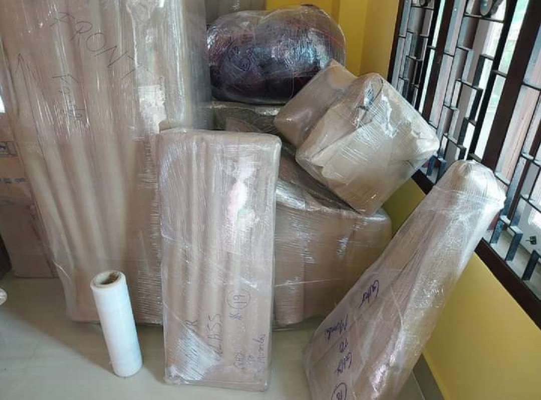 Completed packing ready for transportation